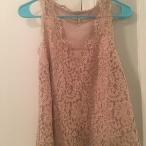 Joie Cream Lace Tank Top Size XS